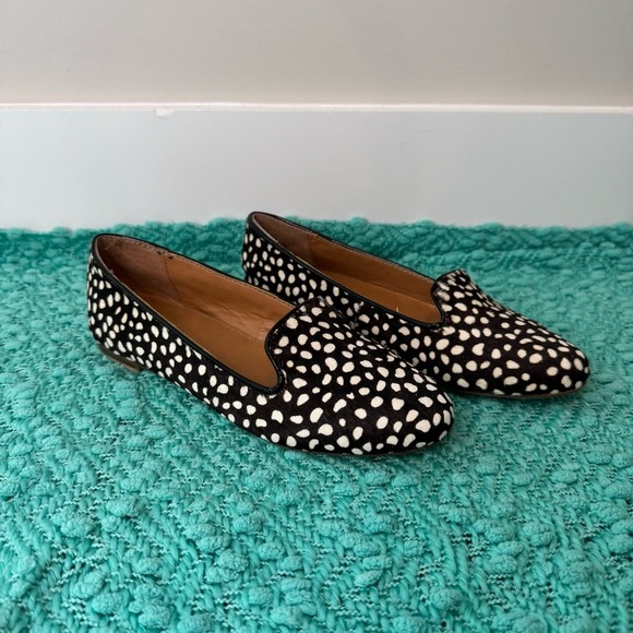 J. Crew Womens Cora Black Leopard Calf Hair Loafers NWT - Picture 4 of 9